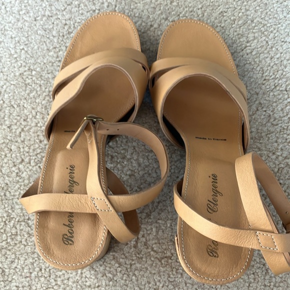 NWT ROBERT CLERGERIE caramel sandals - Picture 5 of 10